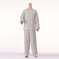 Japan Health, Beauty and Home - Gentleman music pleasure gauze pajamas top and bottom set (short-sleeved) No.800 LL Gray *AF27*