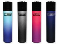 4 Clipper Metallic Gradient Lighters Reusable Refillable Reflintable