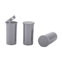 Loud Lock - Pop Top Dram Bottles - (Silver)- Packaging Supplies - 13 Dram - 315 Per Case -(2.75" Deep X 1.26" Wide) - Dry Herb Containers - Child Resistant Smell Proof Container - Pill Vials - Rx Vial