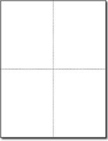 Heavyweight Blank Postcard Paper for Printing - 100 Sheets / 400 Postcards - White - Perforated 4 per Sheet - Thick 80lb Cover Cardstock - Inkjet/Laser Printable