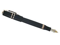 Visconti Homo Sapiens Volcanic Lava Black with Bronze Trim Broad Point Fountain Pen - V-46602-B