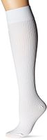 JOBST soSoft Knee High Closed Toe Ribbed Brocade Compression Stockings,, Breathable, Extra Soft Legwear for Tired and Heavy Legs, Compression Class- 8-15