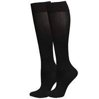 NuVein Airplane Travel Socks for Women & Men Flight Circulation Socks for Swelling, Black, Small