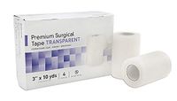 Medical Tapes. Case of 40 Surgical Tapes 3" x 10 yds. Non-sterile Plastic Tape for tubing and Medical Devices. Water Resistant Adhesive Tapes. Hypoallergenic, Latex-Free.