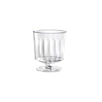 Party Essentials N223021 Plastic 1 Piece Wine Glasses, 2-Ounce Mini Tasters, 20-Count, Clear