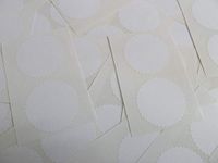 Minilabel 42mm Serrated Edge , Certificate Wafer Company Seal Labels , Stickers For Embossing , Awards & Rewards White