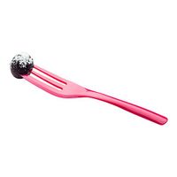 Cake Fork, Pastry Fork, Knife Edge Fork - Magenta Disposable Fork, 3 Prong, 1 Prong with a Knife Edge - Perfect for Serving Cakes - 4" - Plastic - 500ct Box - Restaurantware