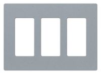 Lutron SC-3-BG Claro Three-gang Wallplate Bluestone