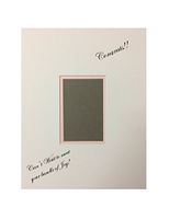16x20 White and Baby Pink Signature and Autograph Picture Mat for 5x7 Picture