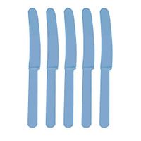 Premium Heavyweight Caribbean Blue Plastic Knives, 48 Ct.