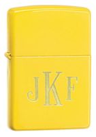 Personalized Zippo Lemon Lighter with Free Roman Monogram