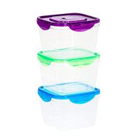 3 Pack BPA Free Food Storage Containers with Lids – Large Food Storage Containers – Airtight Food Storage Containers – Plastic Food Storage Containers