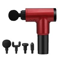 JUMOWA Mini Percussion Massage Gun,Tissue Cordless Massage Gun Deep Relaxation for Athletes,7.4V Simple Handheld Massager with 4 Massage Head 6 Speed Adjustment(No Carrying Case