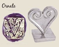 Initial Wax Seal Stamp -3/4" Square Ornate Pewter Letter V
