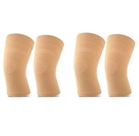 Knee Sleeves, 2 Pairs, Lightweight Knee Brace Fit for Men & Women, Knee Compression Sleeves Support for Pain Relief, Joint Pain, Arthritis, Running, Sports, Meniscus Tear, Injury Recovery, Beige L