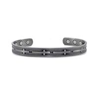 Accents Kingdom Magnetic Copper Therapy Healing Golf Cuff Bangle Bracelet, Cross