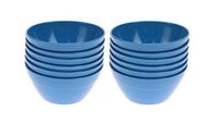Handi-Ware Bulk Multi-Pack Melamine Blend 6" Wave Rim Round Bowls - Break-Resistant - Indoor/Outdoor Party Bowls - Large Gatherings - by Unity (12, Blue)
