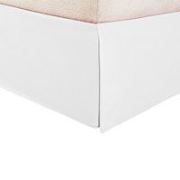 SWEET HOME Microfiber 1500 Egyptian Quality Pleated Bed Skirt 14" Drop/King/White