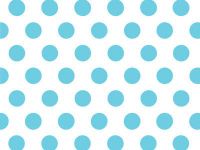 Turquoise Blue Polka DOTS on White Tissue Paper for Gift Wrapping 15"x20" Sheets (50)