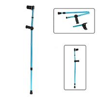 Crutch Folding Elbow, Aluminum Alloy, Two Folds, Walking Sticks/crutches Elbow, Forearm Crutch Elbow Crutches Foldable Ultralight Aluminum Assistance Hight Adjustable with Comfy Handle,1pcs