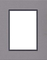 16x20 Double Acid Free White Core Picture Mats Cut for 12x16 Pictures in Ocean Grey and Navy Blue