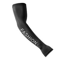 1 PCS Summer Ice Silk Sports Arm Sleeves Running Outdoor Sun Protection Breathable Fitness Basketball Cycling Arm Warmers,Black,XL