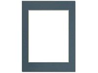 PA Framing, Photo Mat Board, 12 x 16 inches Frame for 9 x 12 inches Photo Art Size - Cream Core/Antique Blue