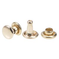 uxcell 20 Sets Double Cap Rivets Round Head Rivet Fasteners for DIY Leather Craft Decorations 6mm 7mm