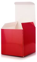 6 Pack of Premium Square High Gloss Red Gift Boxes for Party Favors, Coffee Mug, Candy, Size - Size 6 x 6 X 6