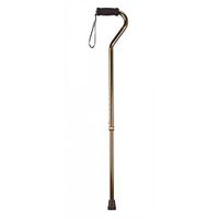 Briggs Healthcare Offset Foam Grip, Offset Cane with Strap, Woodgrain