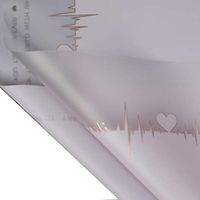 Heart-Shaped Wrapping Paper Matte Translucent Wrapper Plastic Flowers Packaging Material Book Paper Size: 6060CM (Color : #4)