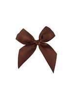Brown Satin Pre-Tied Decorative Bows - 3" Wide, Set of 10, Christmas, Wedding Favors Decor, Fall, Birthday, Thanksgiving Gift Ribbons