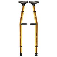 Universal Crutch 2-Piece, Aluminum Alloy Underarm Crutches, Lightweight Walking Stick Walking Stick, Medical Elbow Crutches, Suitable for Elderly People Adult Young Men and Women,Gold