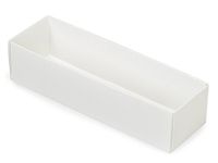 White Macaron Cookie Box Base (100 Pack) 2-1/2x8-1/4x2"
