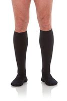 Jomi Compression Socks Men's Collection, 20-30mmHg Cotton 204 (Large, Black)