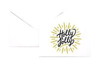 Holly Jolly Merry Christmas Elegant Stationery Note Card Set
