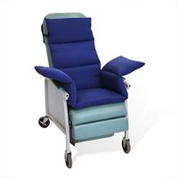 NYOrtho Geri-Chair Comfort Seat Cushion: Navy Taslon Water-Resistant 47"L x 18"W