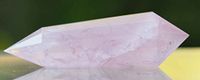 Vogel Style Rose Quartz 12 Sided Point Natural Genuine Double Terminated Massage Wand 2.5 Inch