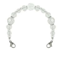 Divoti Beaded Women's Medical Alert ID Interchangeable Replacement Bracelet - 6" w/Extenders - Clear