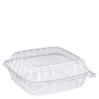 Dart C90PST1 OPS Med Clear Hinged Container, 8.3 X 8.3 in (Case of 250)