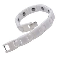 Kstyle Jewelry 10mm White Tungsten Magnetic Hematite Mens Bracelet 7.9" B658