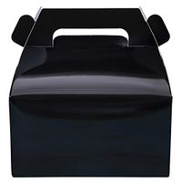 25-Pack Gable Candy Treat Boxes,Small Black Goodie Gift Boxes for Halloween and Birthday Party Favors Box 6.2 x 3.5 x 3.5 inch