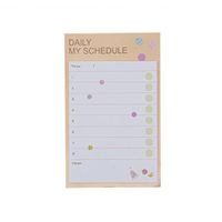 RedSonics - 3Pcs Fresh Style Weekly & Daily Schedule Mini Memo Pad N Times Sticky Notes Bookmark School Office Supply Escolar Papelaria Color Randam [ 3Pc ]