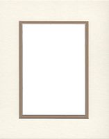Pack of (2) 16x20 Double Acid Free White Core Picture Mats Cut for 12x16 Pictures in Cream and Khaki Brown