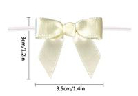Beige Gift Bows,Twist Tie Bows for Bakery Candy Lollipop Cello Bag(50 Pack)