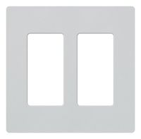 Lutron Claro 2 Gang Decorator Wallplate, SC-2-PD, Palladium