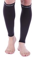 Doc Miller Premium Calf Compression Sleeve 1 Pair 20-30mmHg Graduated Support for Sports Running Circulation Recovery Shin Splints Varicose Veins (Black, 5X-Large)