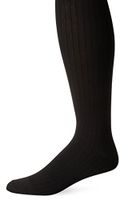 Dr. Scholl's Men's Microfiber Cotton Compression Over-The-Calf Support Socks, Black, Shoe Size: 10.5-12