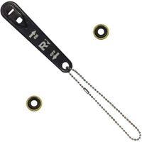 Oxygen Cylinder Wrench with Chain and 2 Brass Viton Yoke Washer Seals for O-Ring Replacement on O2 Regulators by Responsive Respiratory
