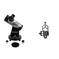 Celestron Signature Series Moon By Robert Reeves Features A Superb Moon Astronomical Telescope, Black (22016) with Basic Smartphone Adapter 1.25" Capture Your Discoveries